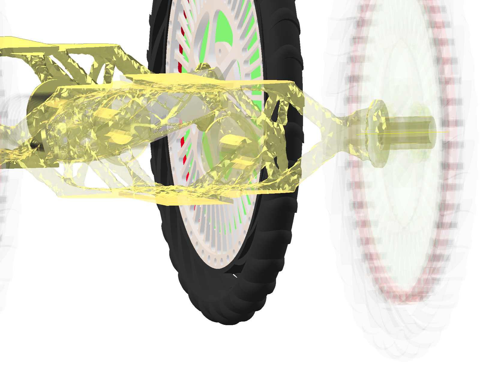 Mars Mobile spacecraft with in-wheel electric motor housing