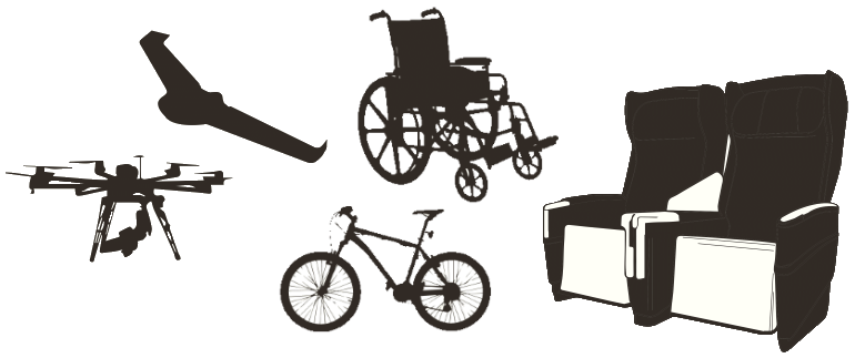 Axial flux electric motor applications: aerospace, electric bike, wheelchair, drones