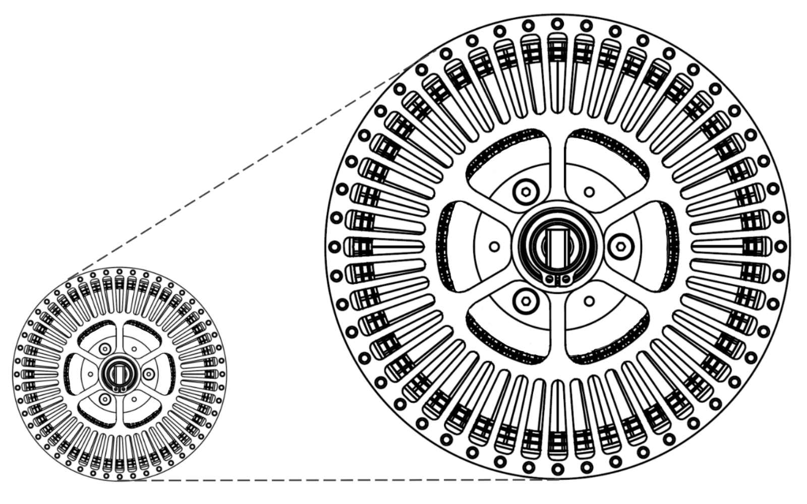 Scalable ultra light electric motor