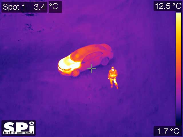 Unmanned thermal surveillance aerial thermal view 1