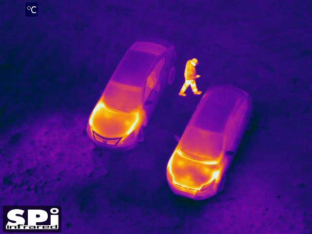 Unmanned thermal surveillance aerial thermal view 2